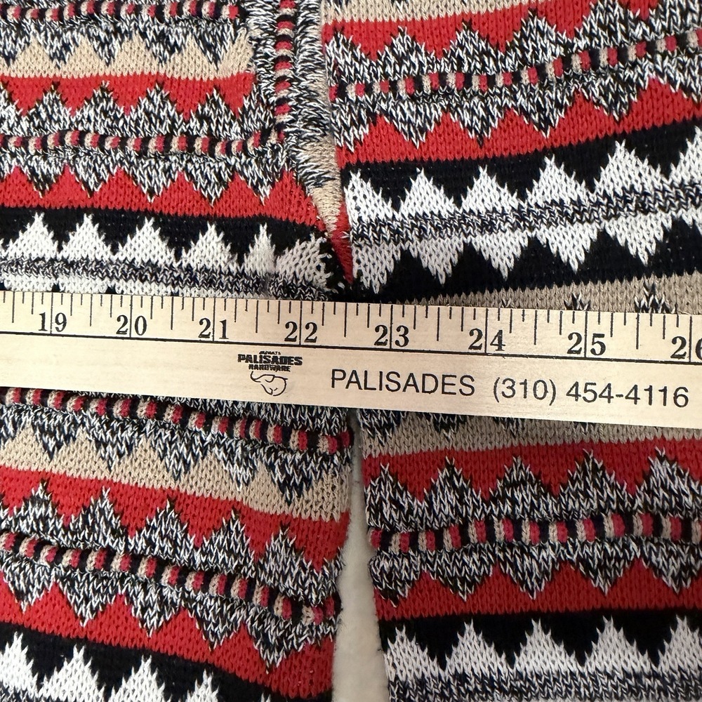 Vintage 100% Cotton Striped Sweater Sz Large Essential Elements Brand Geometric - Picture 4 of 7